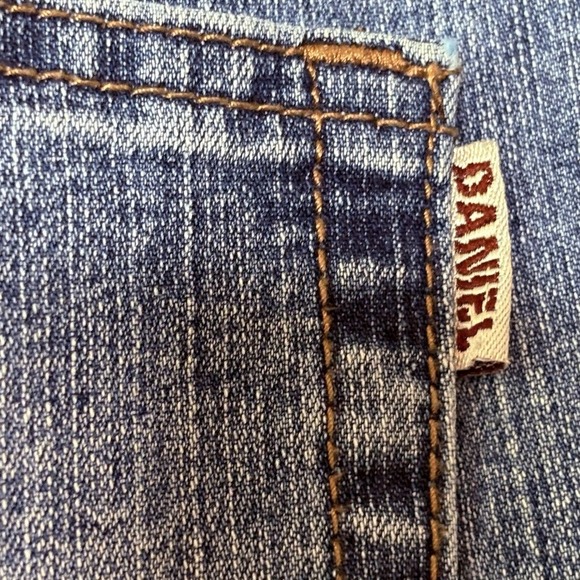 Vintage Daniel Original Design Floral Hand-Painted Embellished Jeans Womens 9/10 - Picture 8 of 12